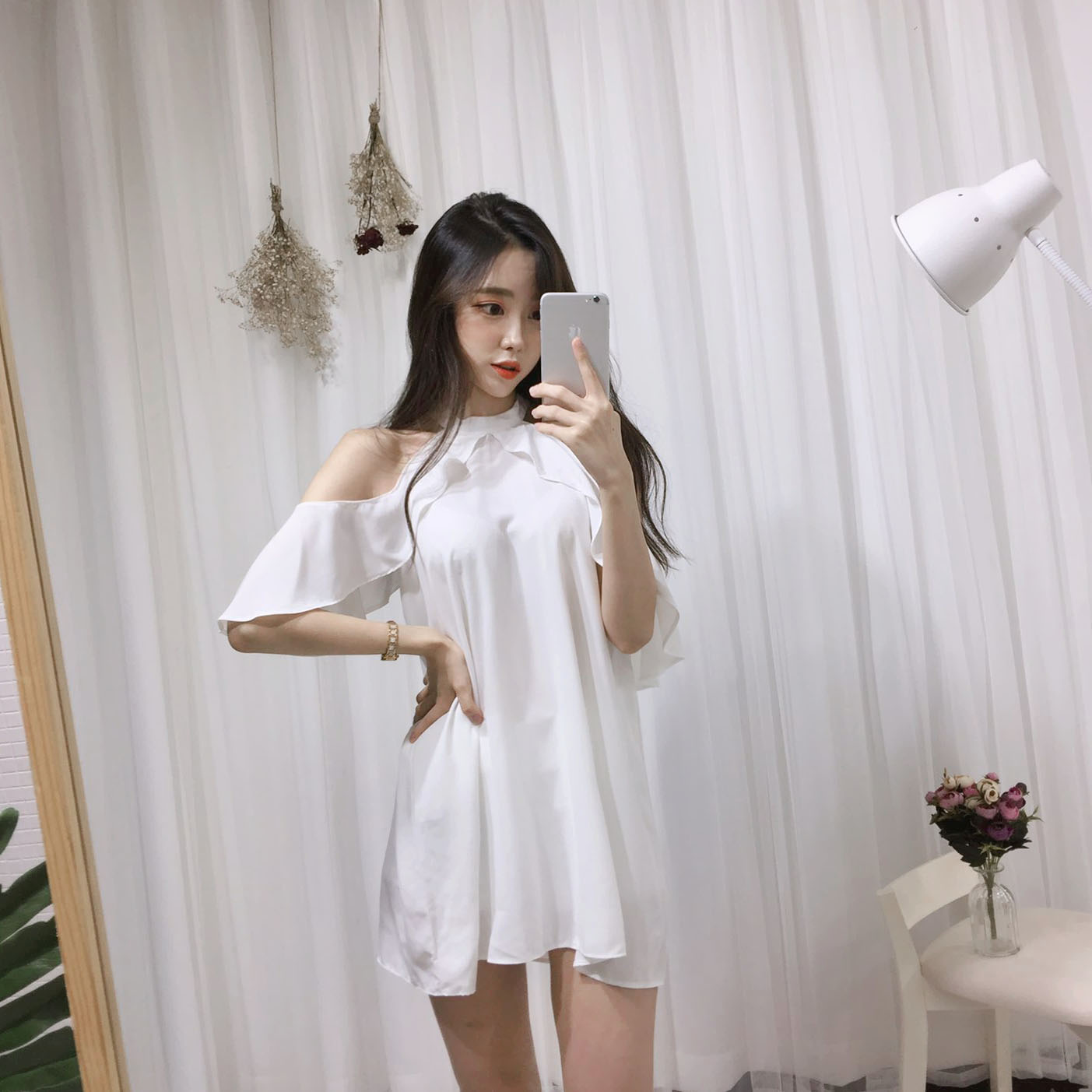 NEW FASHION LADY GIRL DRESS Sexy Off Shoulder Ruff