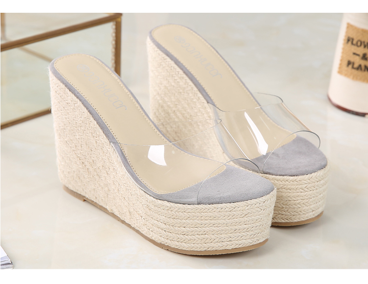 Korean wedgehole nudie mules slippers women