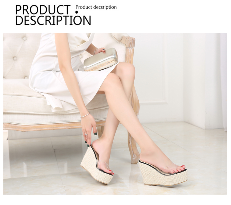 Korean wedgehole nudie mules slippers women