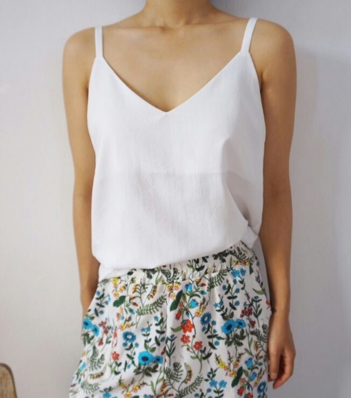 Shumam mono top Knit nashi, linen nashi, short nas