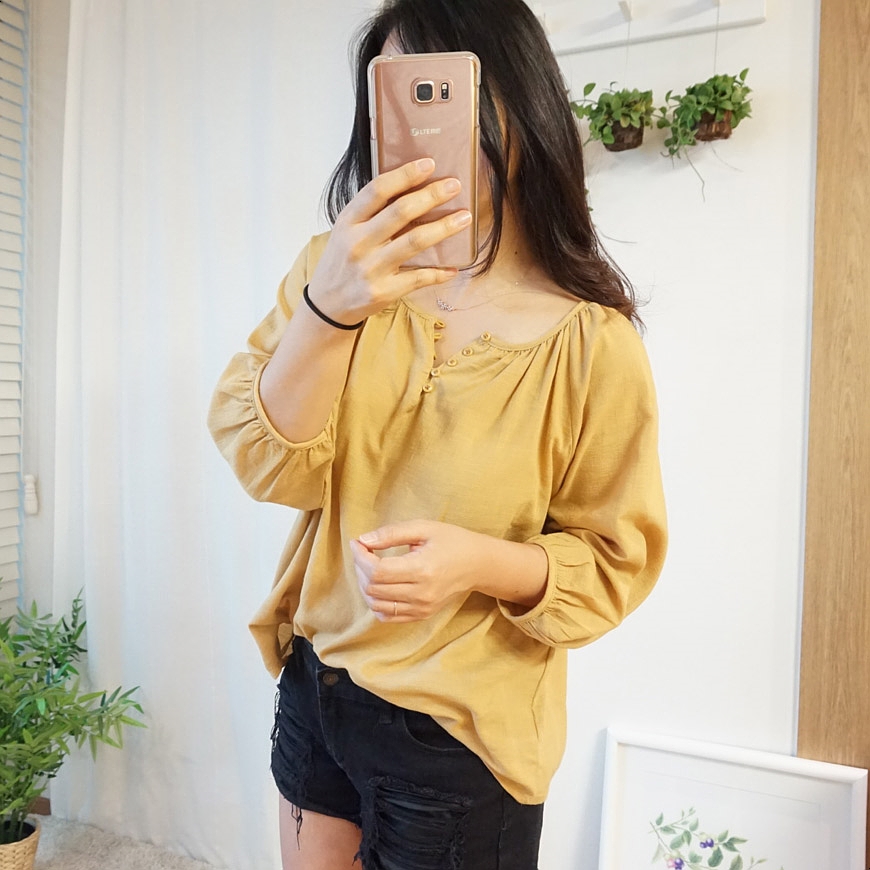 NEW FASHION LADY GIRL Blouse bean button summer bl