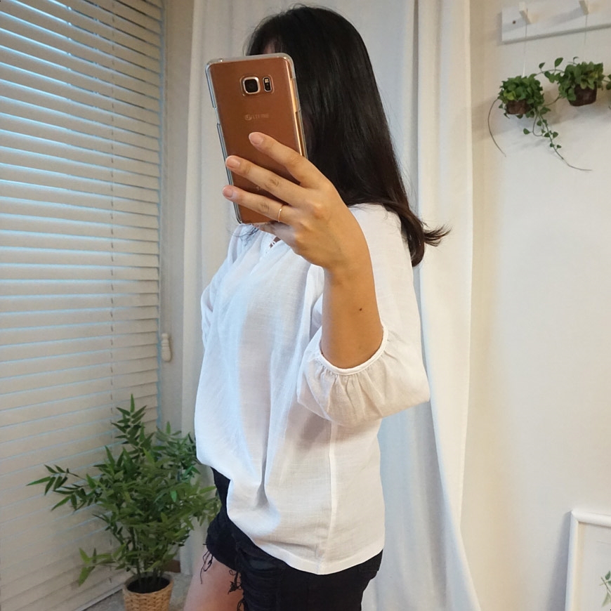 NEW FASHION LADY GIRL Blouse bean button summer bl