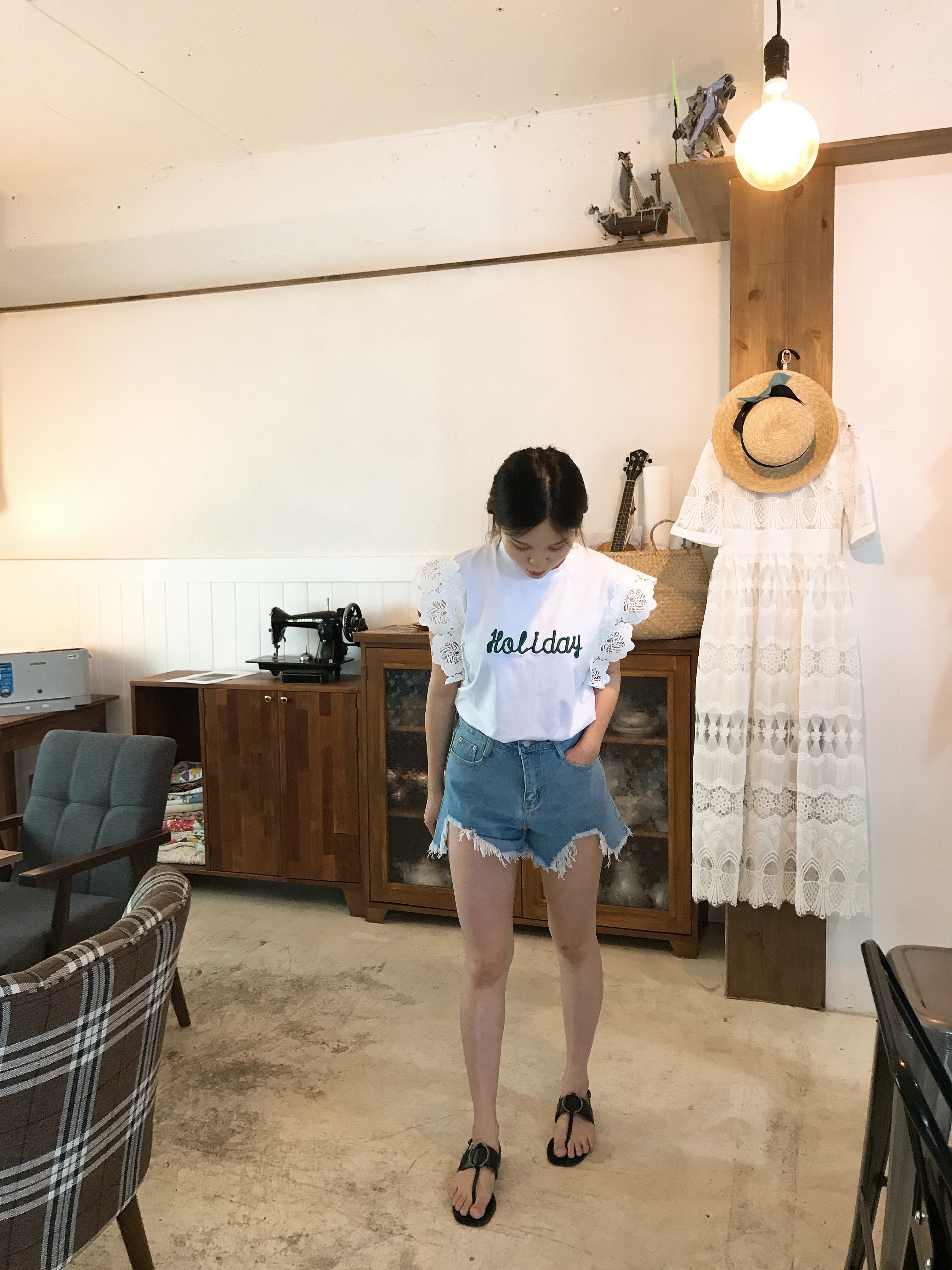 Flower Span Sleeveless Nishi Frill Coordination Wo