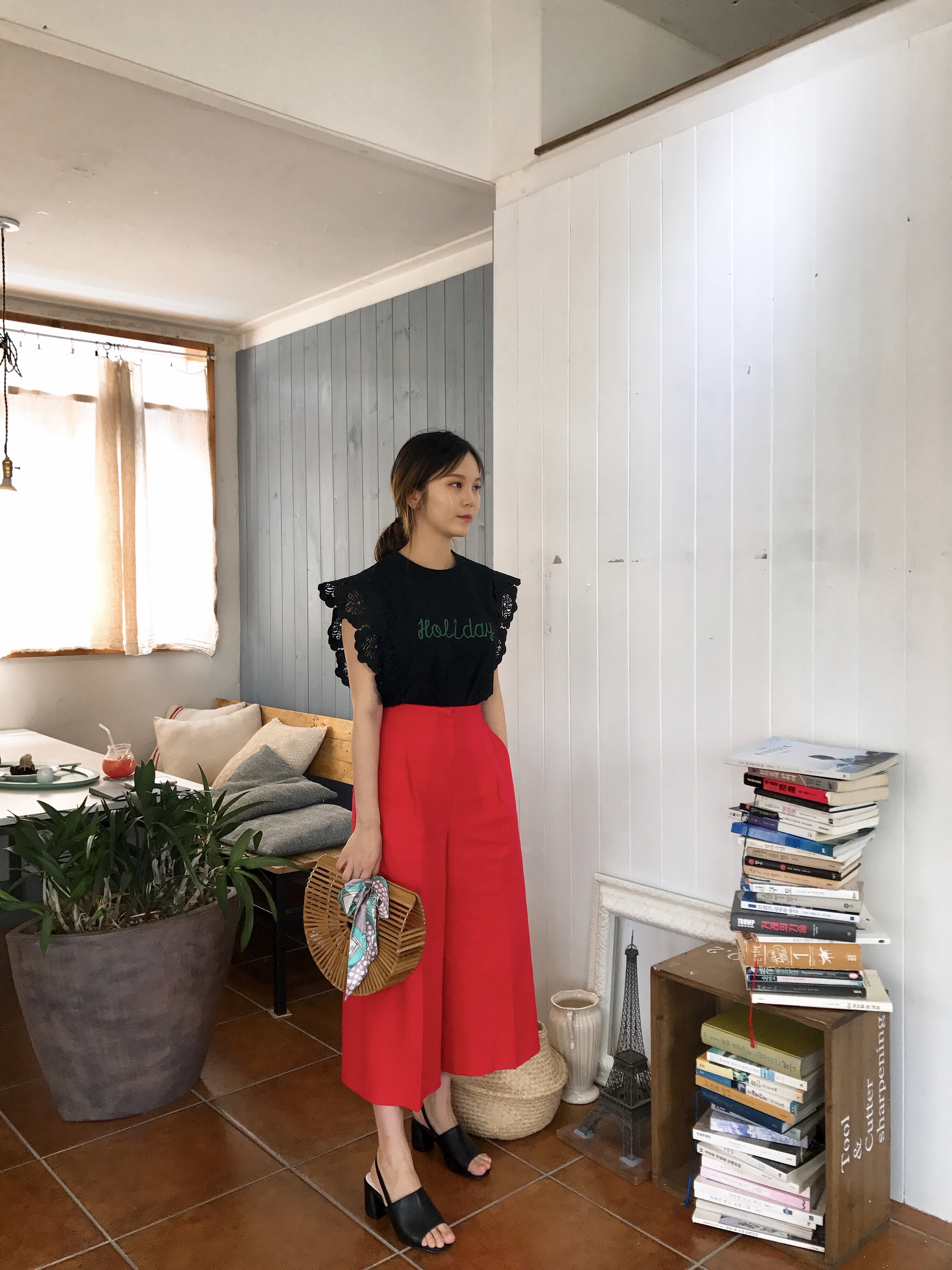 Flower Span Sleeveless Nishi Frill Coordination Wo