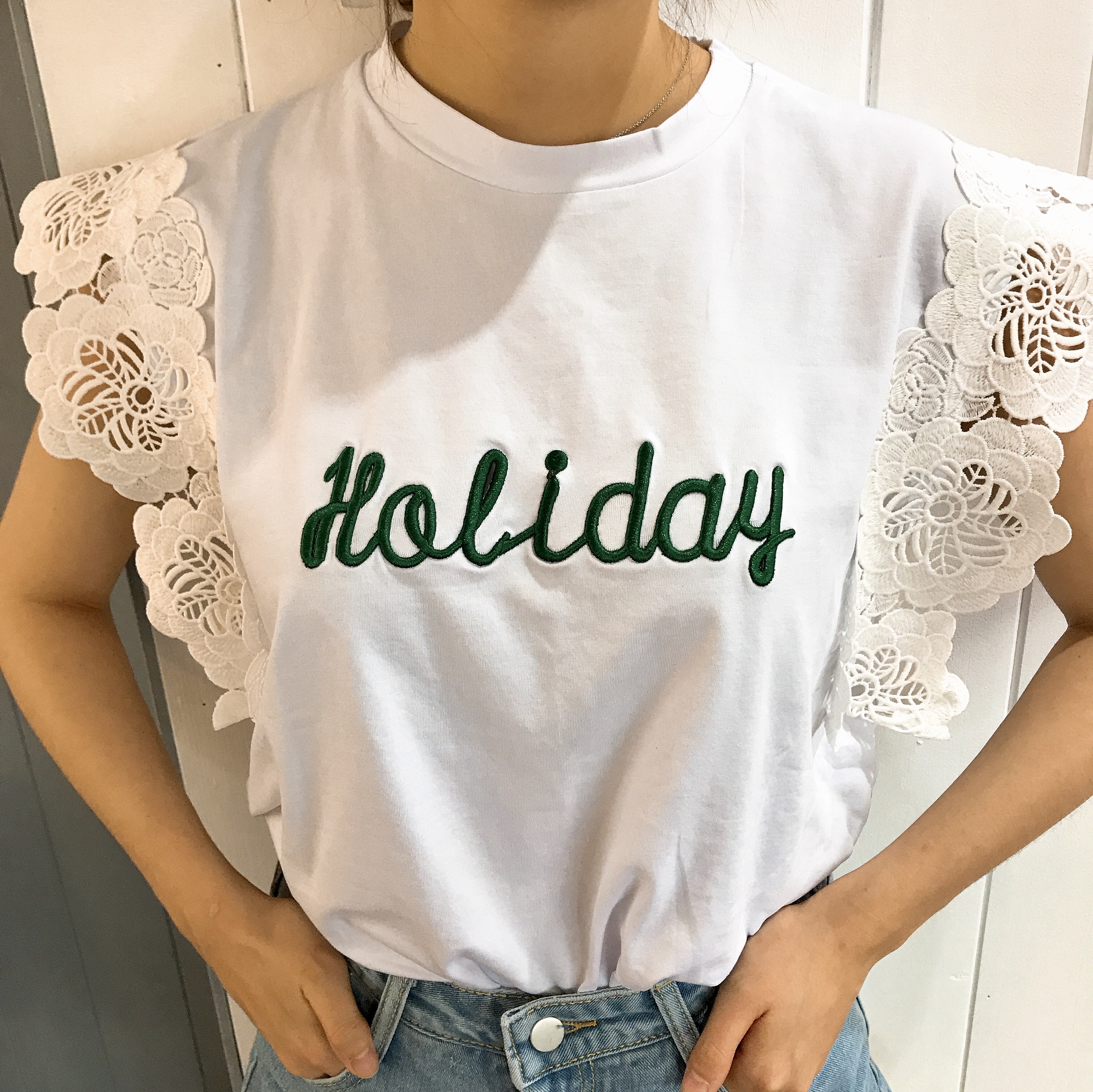 Flower Span Sleeveless Nishi Frill Coordination Wo