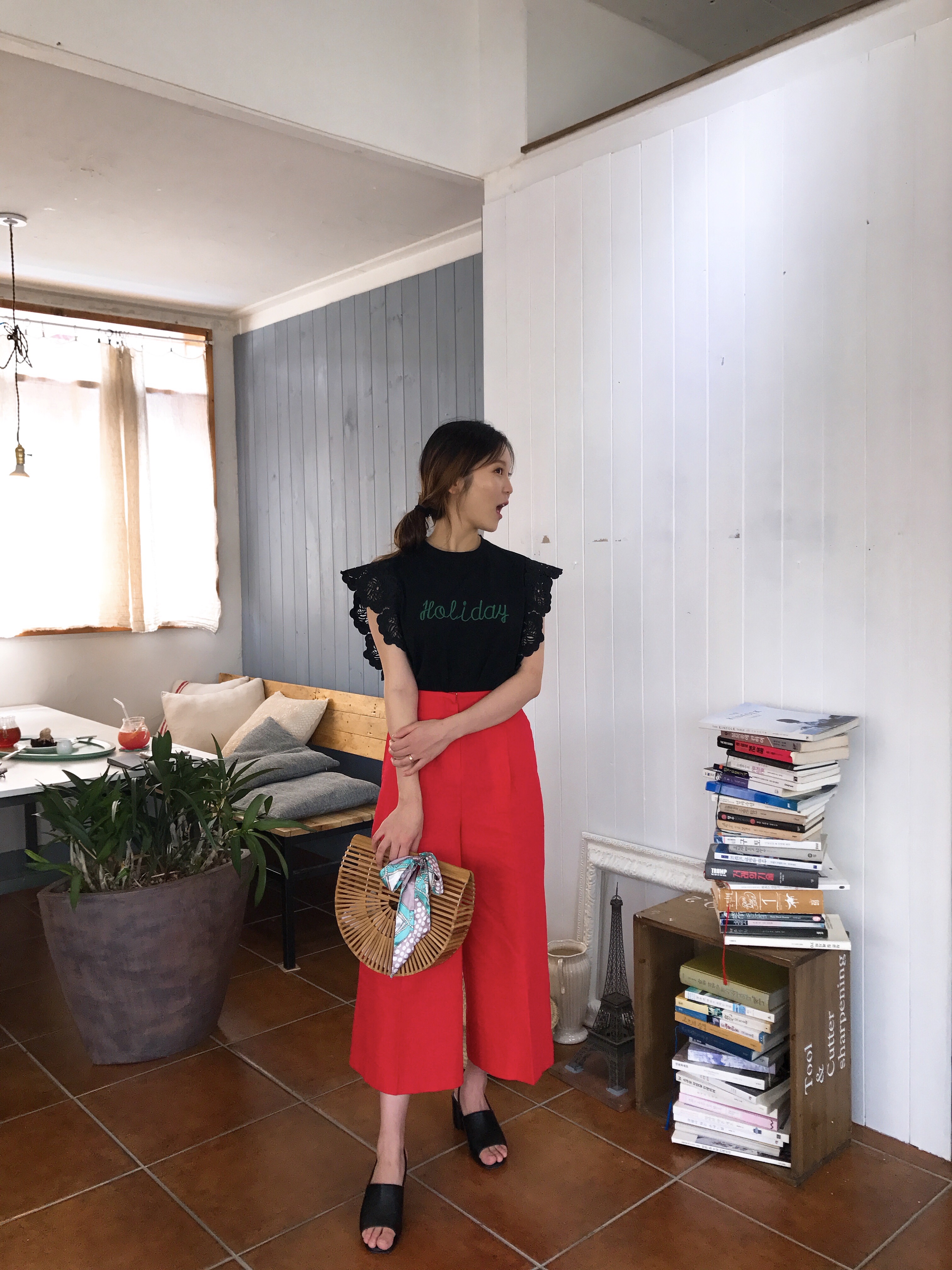 Flower Span Sleeveless Nishi Frill Coordination Wo