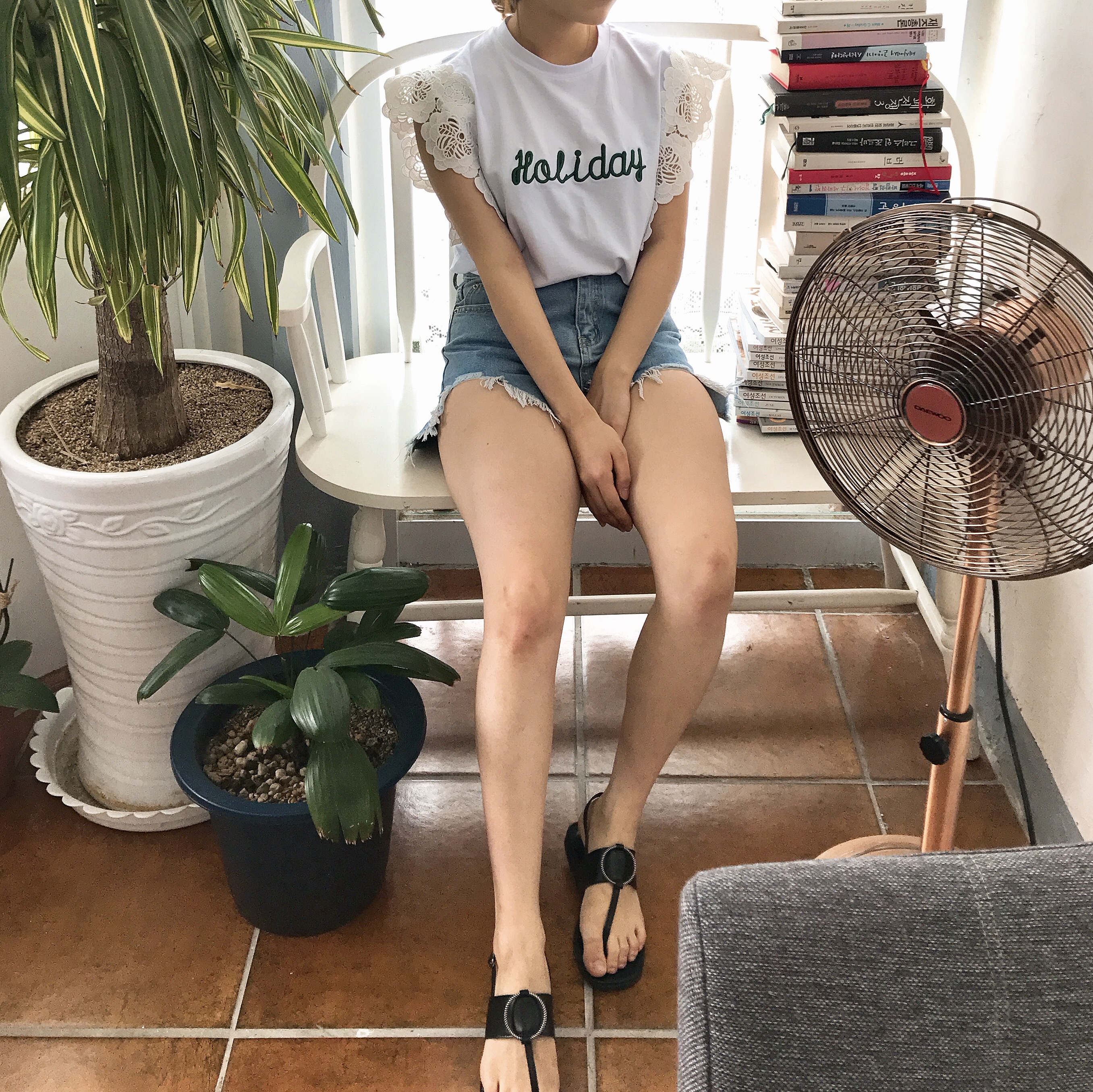 Flower Span Sleeveless Nishi Frill Coordination Wo