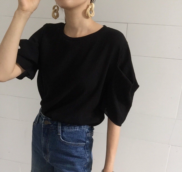 NEW FASHION LADY GIRL Blouse Summer puff sleeve li