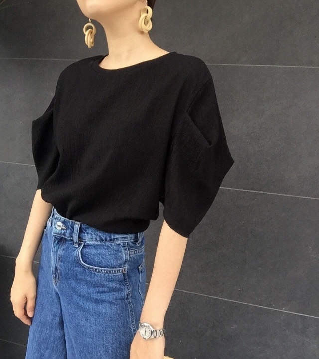 NEW FASHION LADY GIRL Blouse Summer puff sleeve li