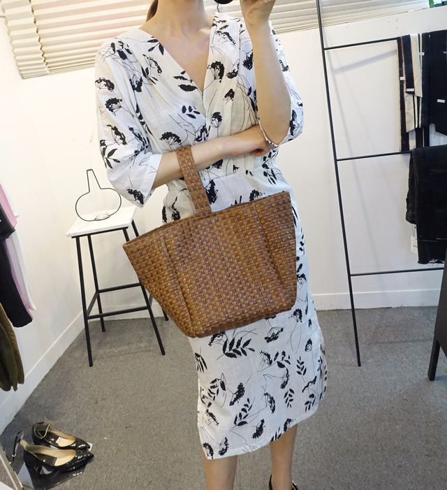 New Women's Bags Mourning Square Basket Ratan B