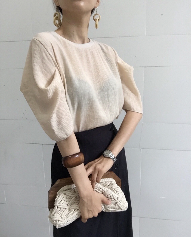 NEW FASHION LADY GIRL Blouse Summer puff sleeve li