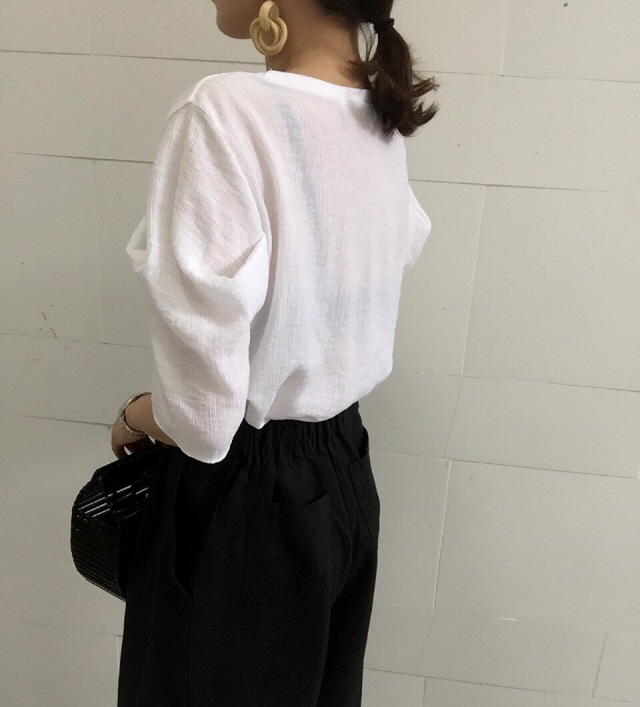 NEW FASHION LADY GIRL Blouse Summer puff sleeve li