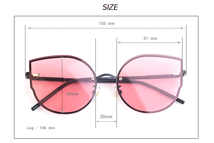 Blue AMI Teen Woman Sunglasses 20s Female Outing C