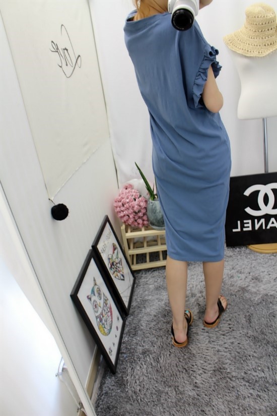 NEW FASHION LADY GIRL DRESS Ruffle Frill OPS Summe