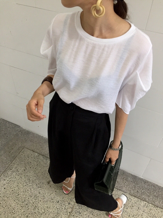 NEW FASHION LADY GIRL Blouse Summer puff sleeve li