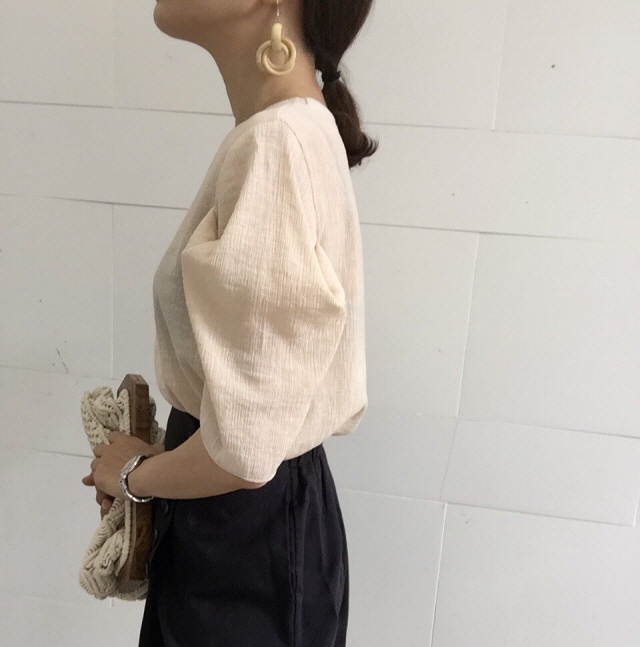 NEW FASHION LADY GIRL Blouse Summer puff sleeve li