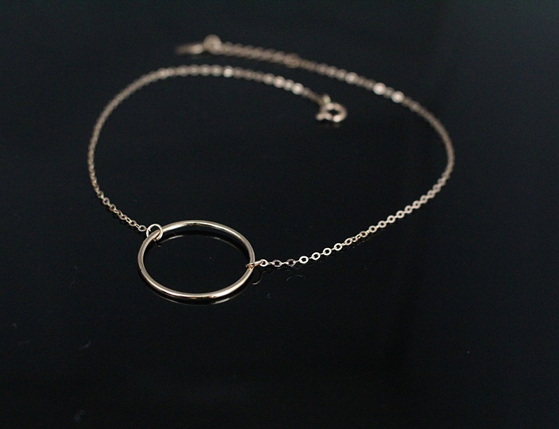 New Circle 14k, 18k Women's Gold Anklets 14k Gi