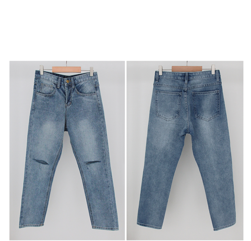 Women Jeans Pants Daily Torn Date Denim Pants Girl