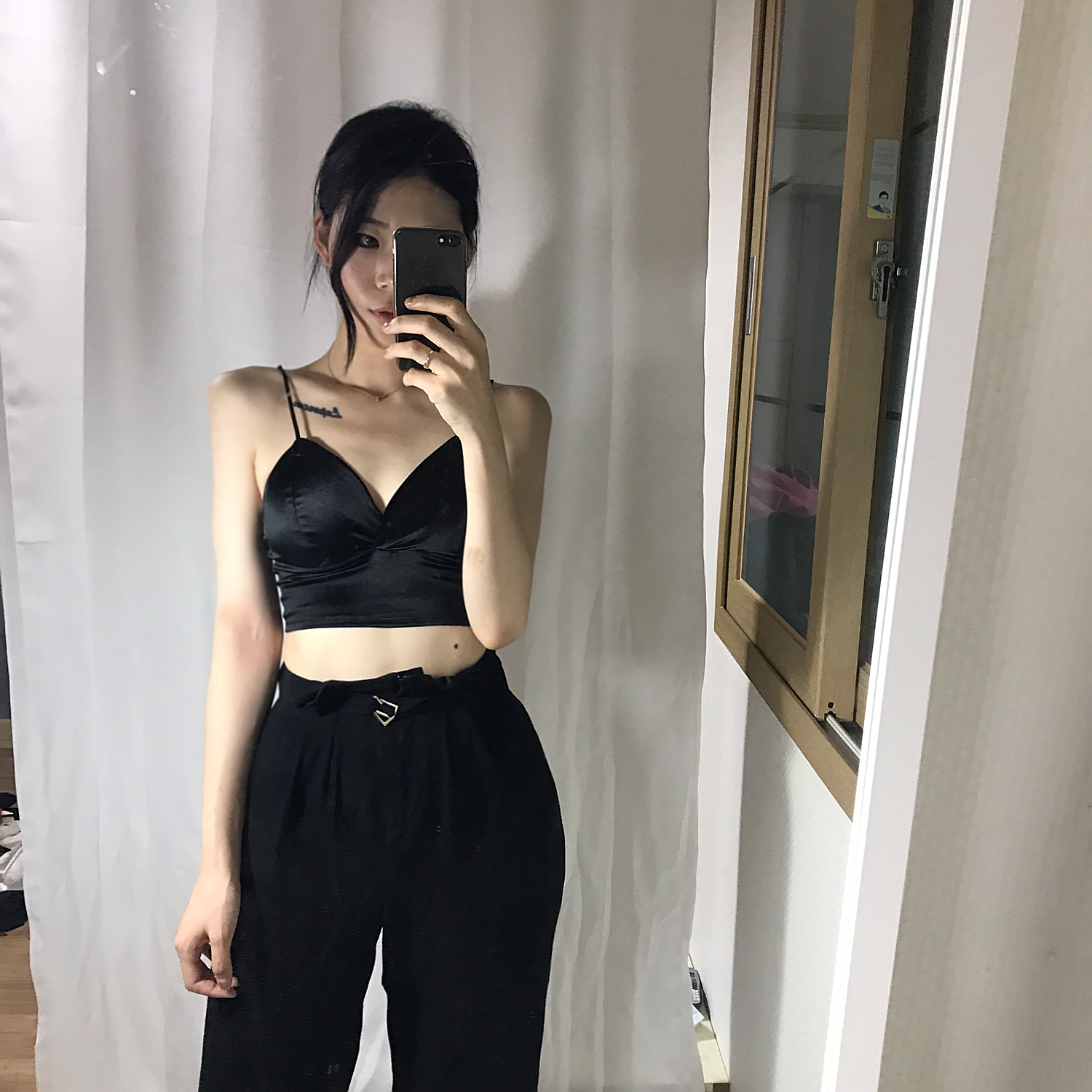 Brass modern look women 20s Nashi Silk Satin Crop 