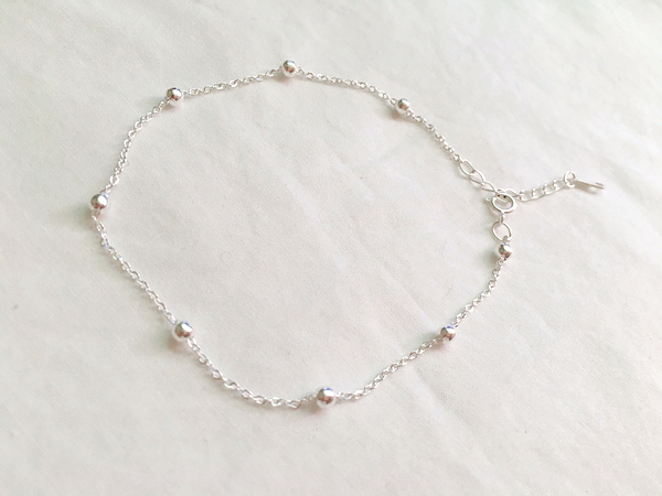 New Silver Ball Ankle 925 925 Chain Slim