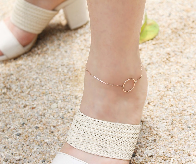 New Circle 14k, 18k Women's Gold Anklets 14k Gi