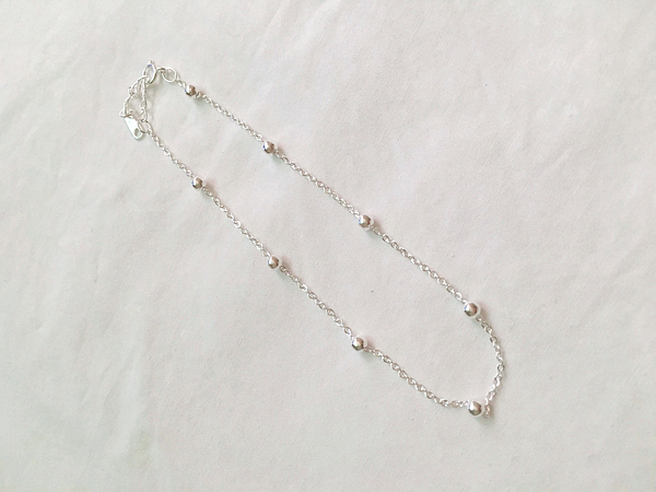 New Silver Ball Ankle 925 925 Chain Slim