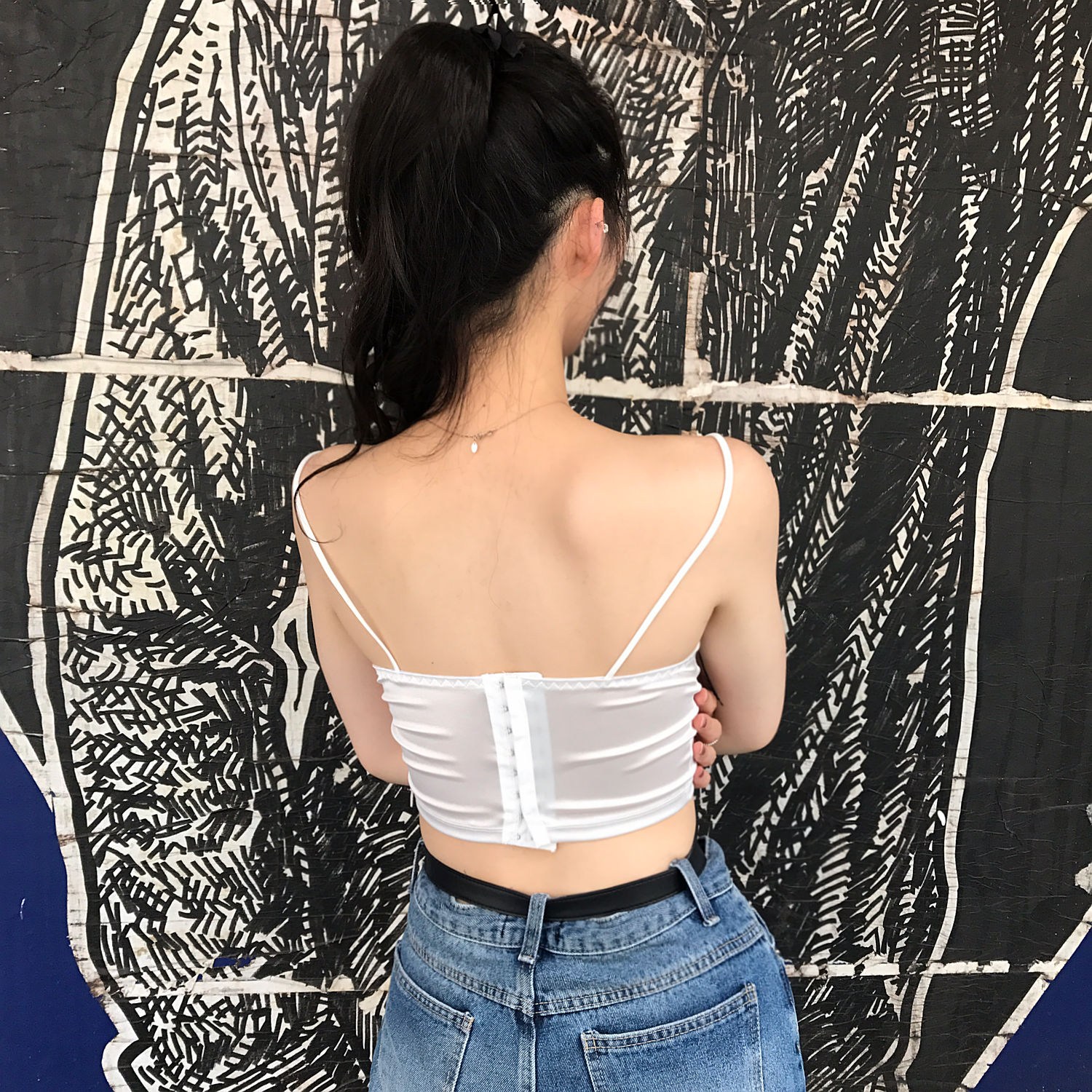 Brass modern look women 20s Nashi Silk Satin Crop 