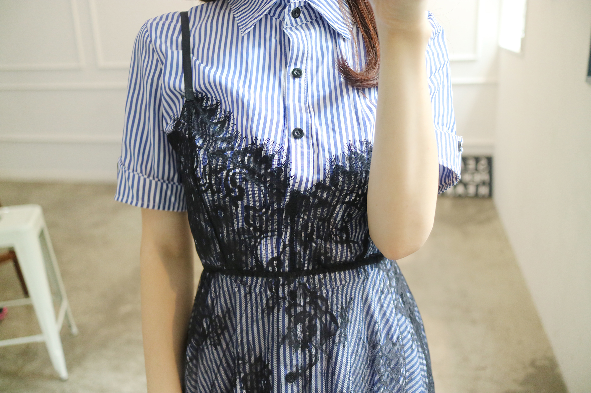 New Short sleeve long-sleeved lace bustier set set