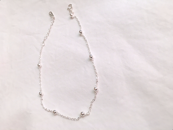 New Silver Ball Ankle 925 925 Chain Slim