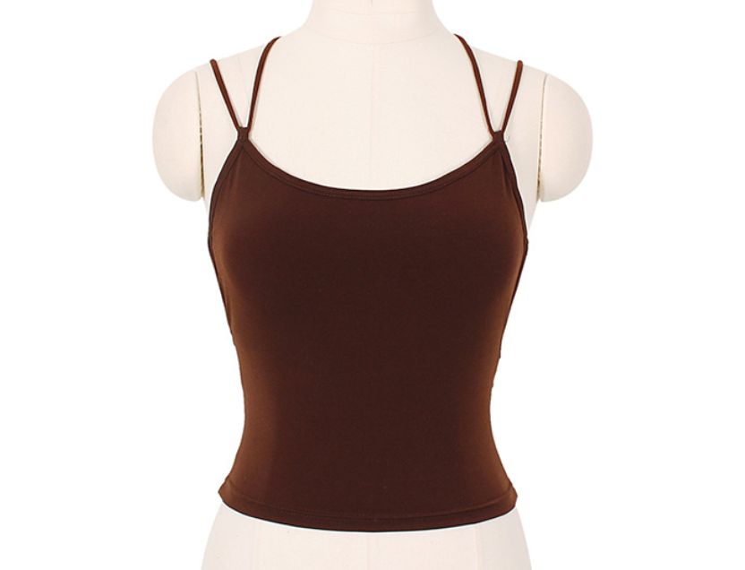 Strap Nacity Choker Crop Back Twist Cap