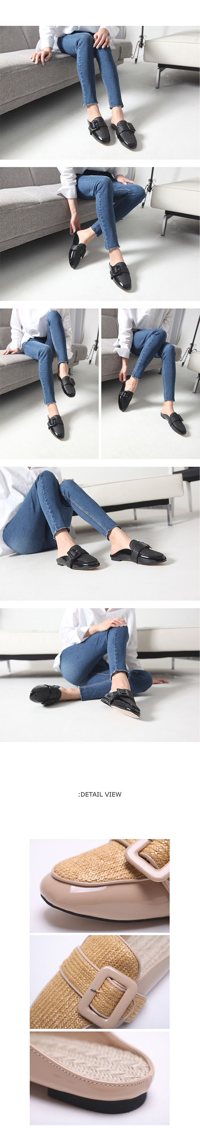 New 1cm mesh enamel buckle blouse 3color woman mul