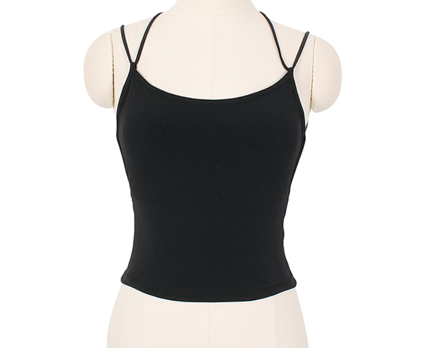 Strap Nacity Choker Crop Back Twist Cap