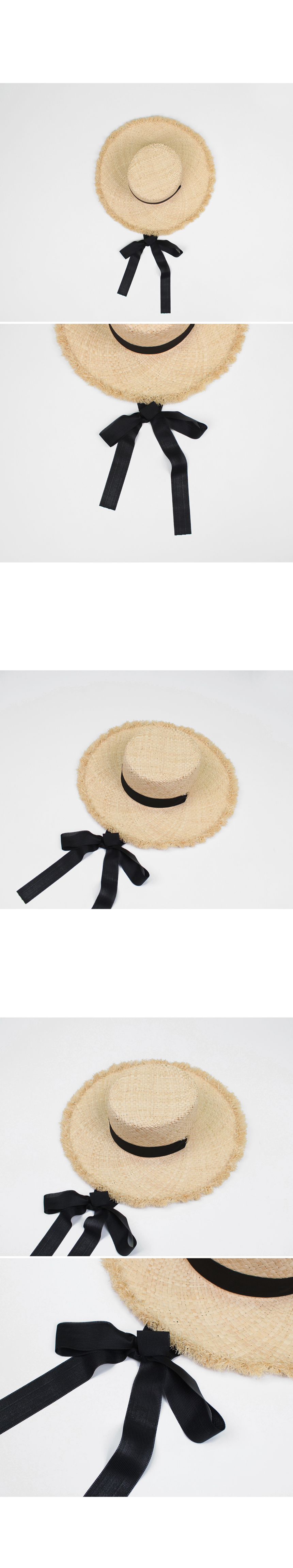 New Hat Raffia hat with ribbon lace straps Hyori f
