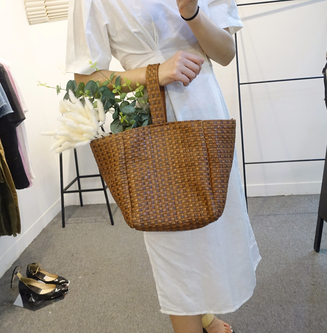 New Women's Bags Mourning Square Basket Ratan B