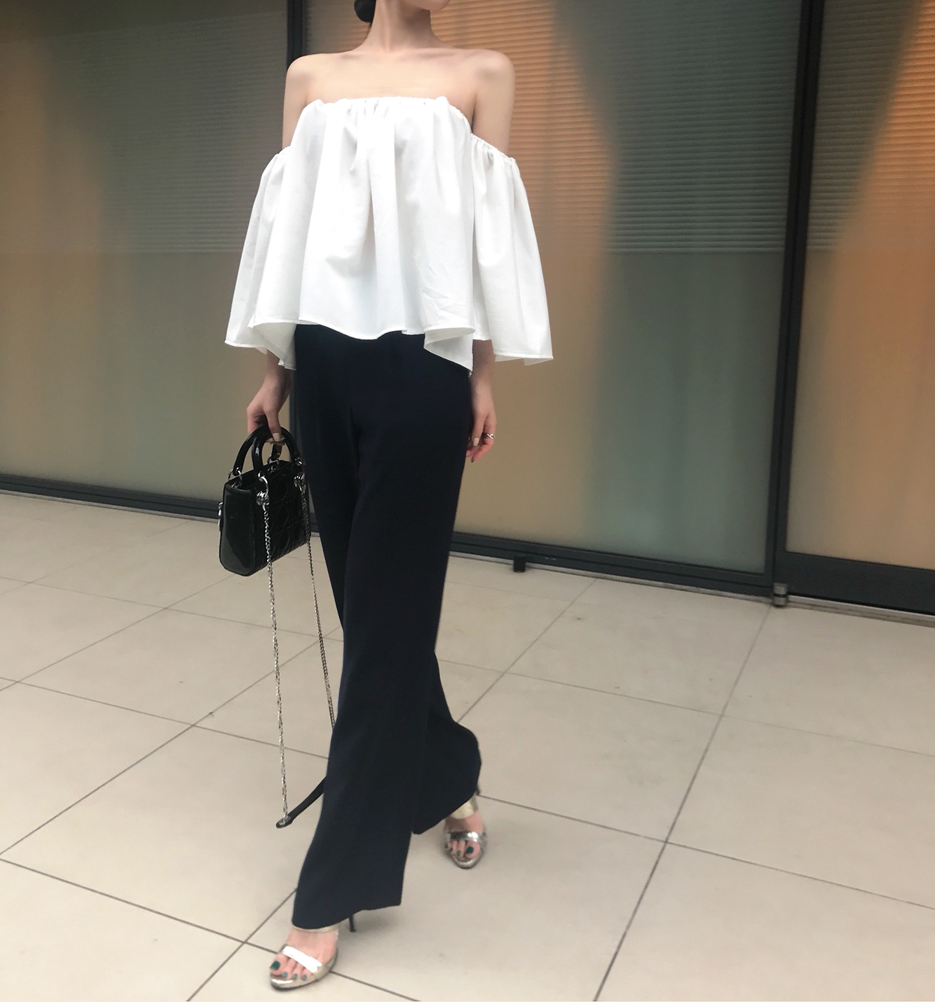 NEW FASHION LADY GIRL Blouse Rose Off-Shoulder Blo