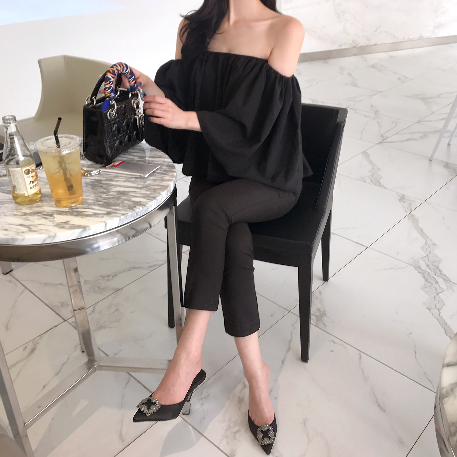 NEW FASHION LADY GIRL Blouse Rose Off-Shoulder Blo