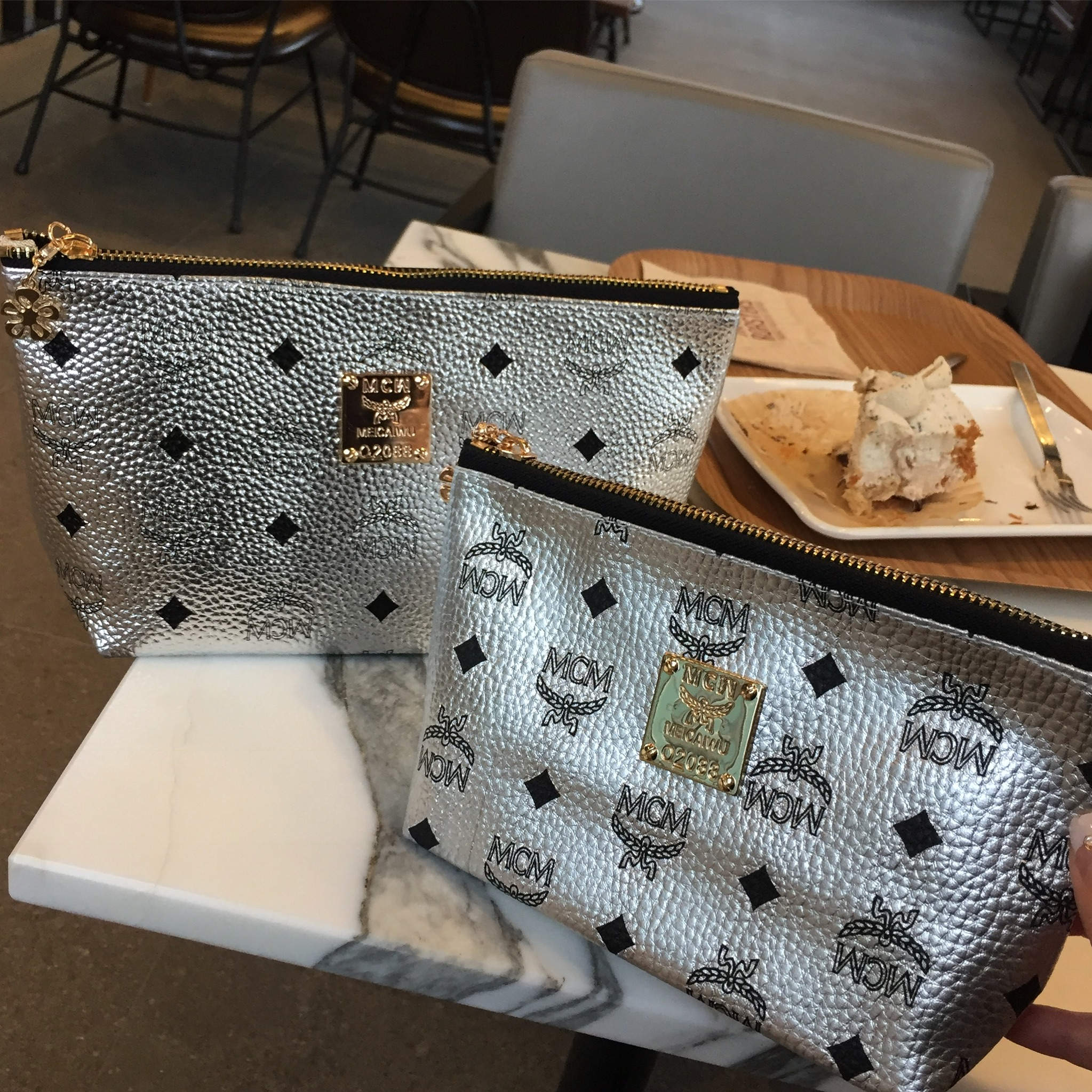 New Cosmetic Pouch Leather MC Travel Daily Women&#