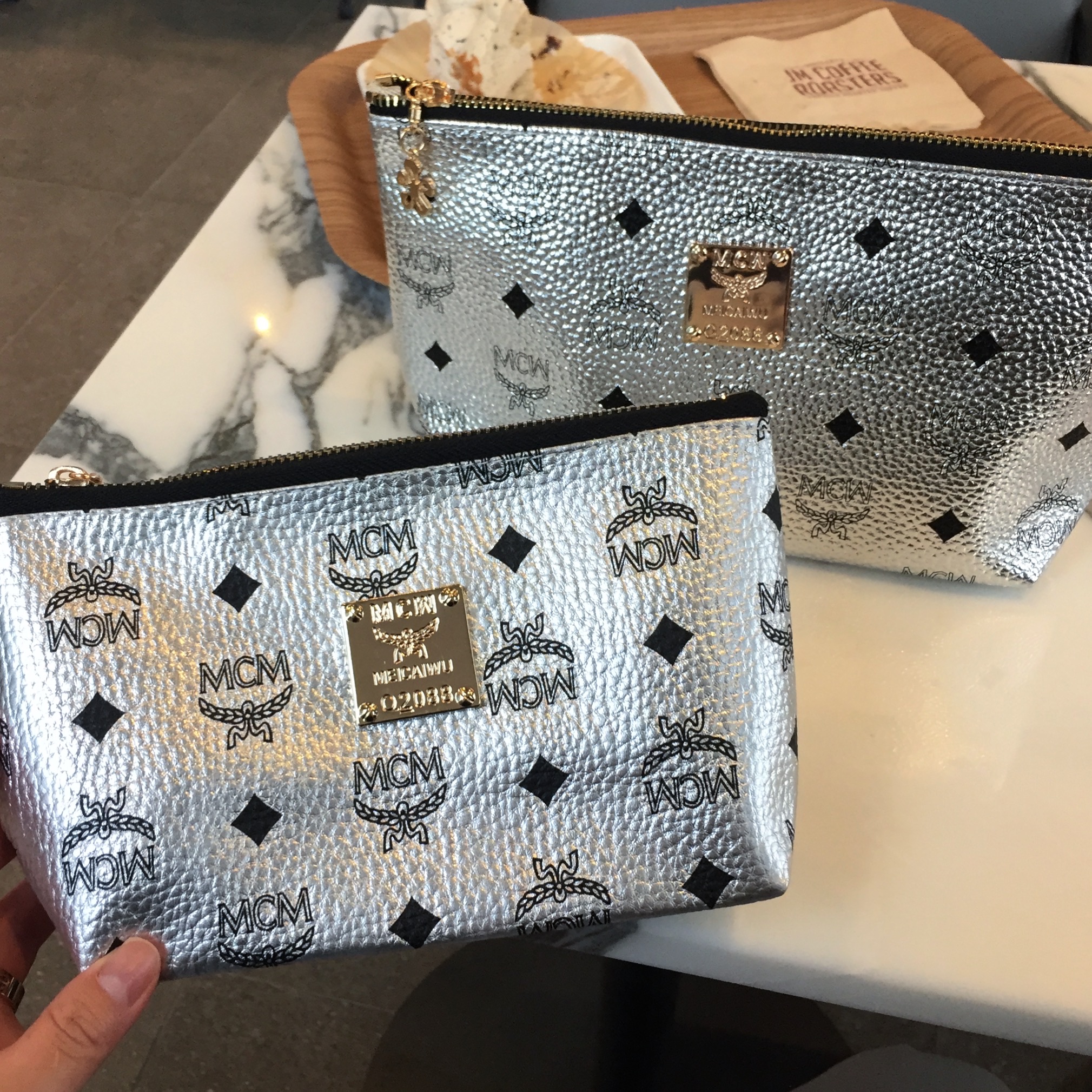 New Cosmetic Pouch Leather MC Travel Daily Women&#