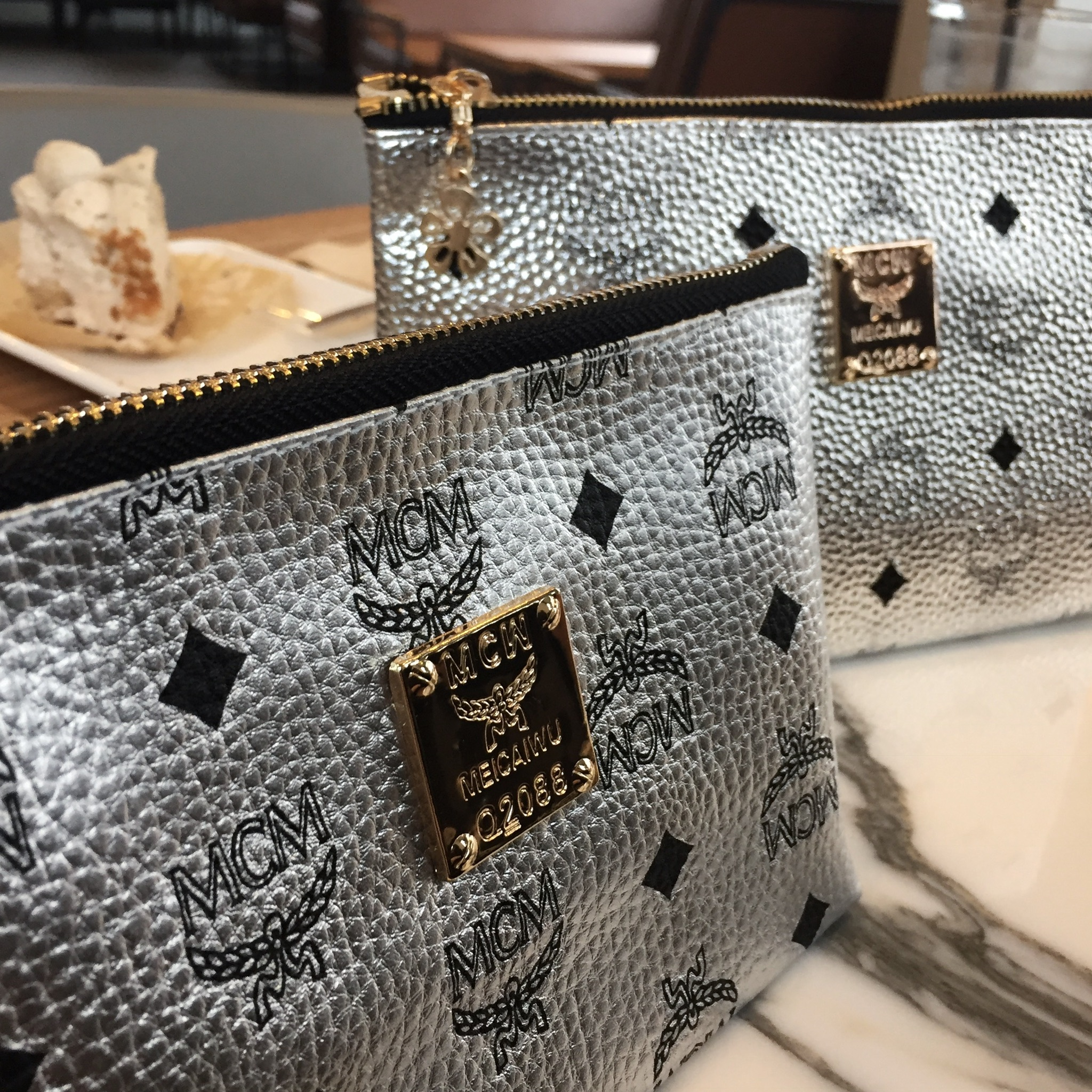 New Cosmetic Pouch Leather MC Travel Daily Women&#