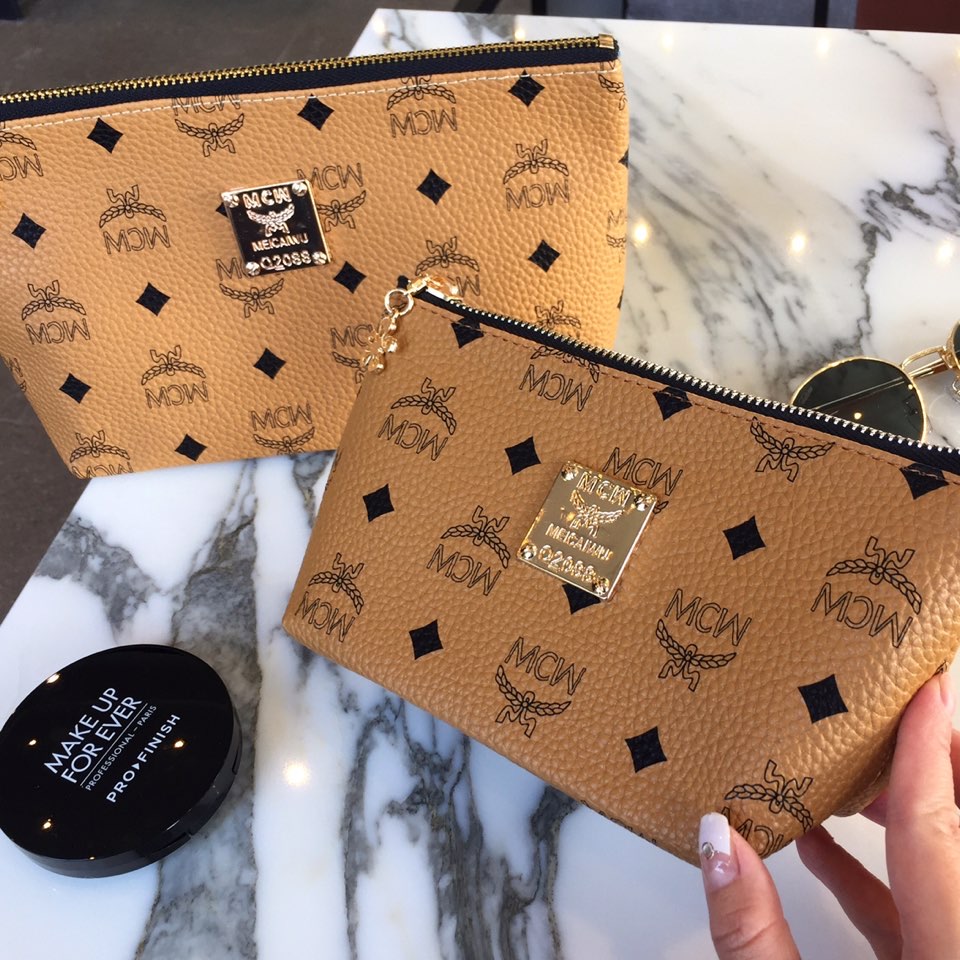 New Cosmetic Pouch Leather MC Travel Daily Women&#