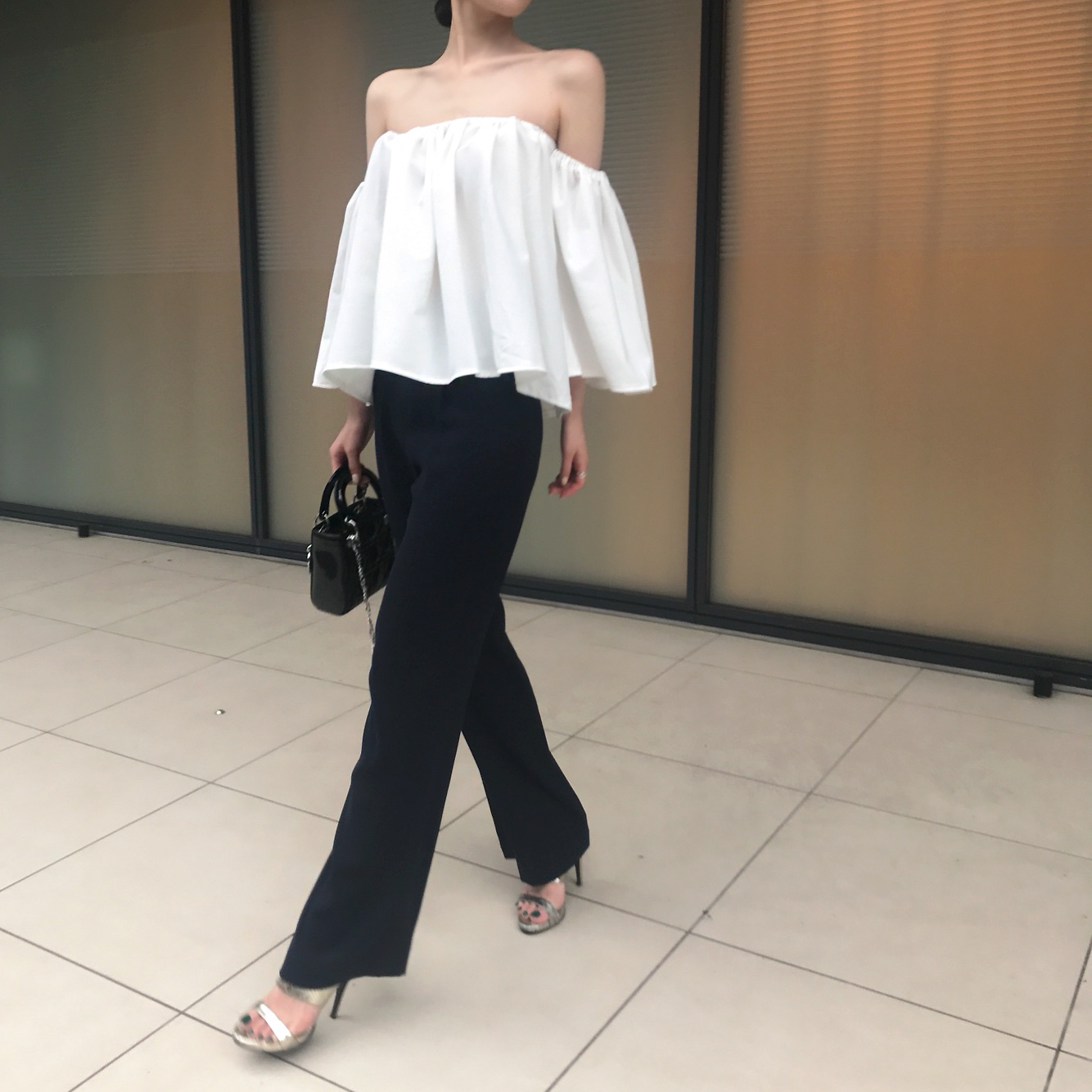 NEW FASHION LADY GIRL Blouse Rose Off-Shoulder Blo