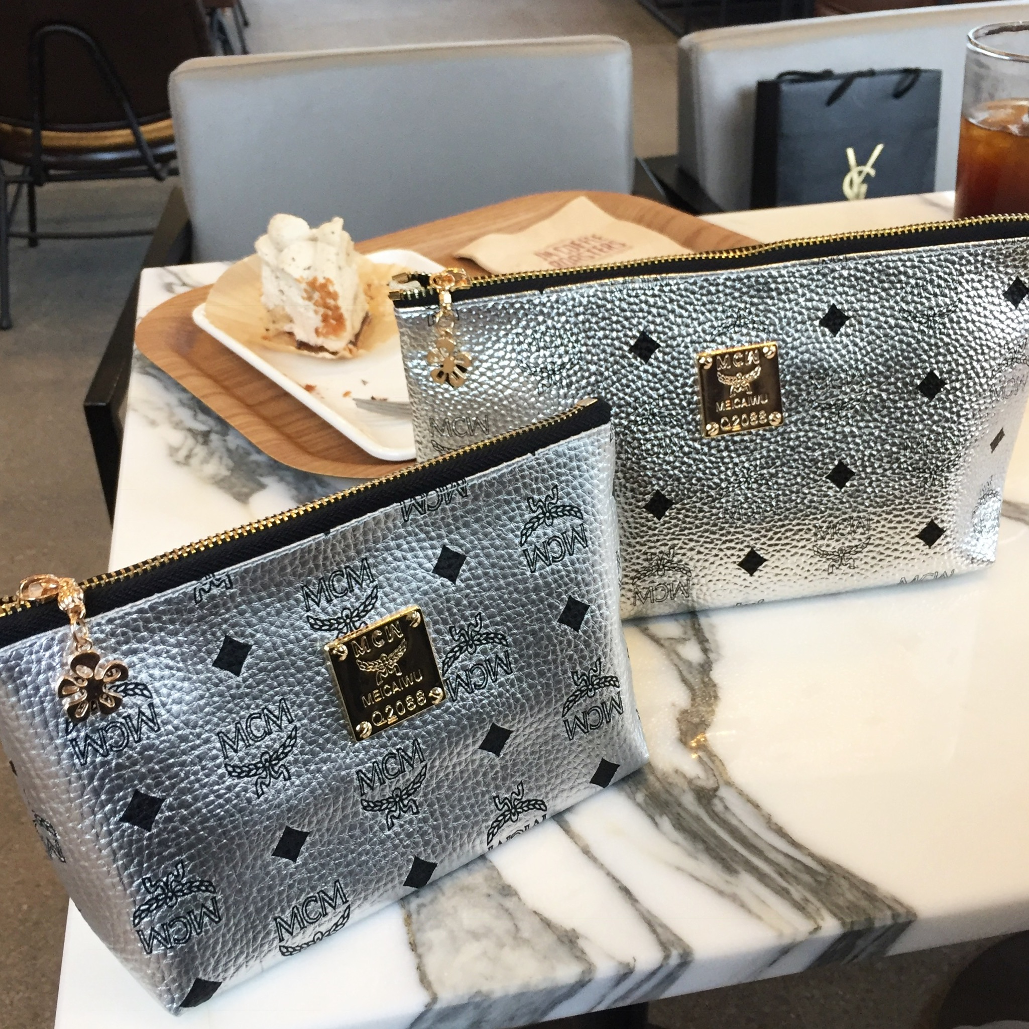 New Cosmetic Pouch Leather MC Travel Daily Women&#