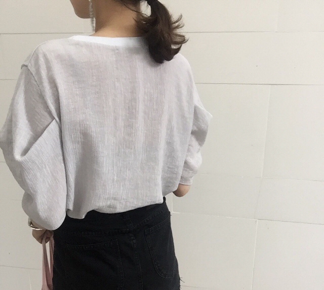 NEW FASHION LADY GIRL Blouse Summer puff sleeve li