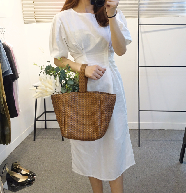 New Women's Bags Mourning Square Basket Ratan B