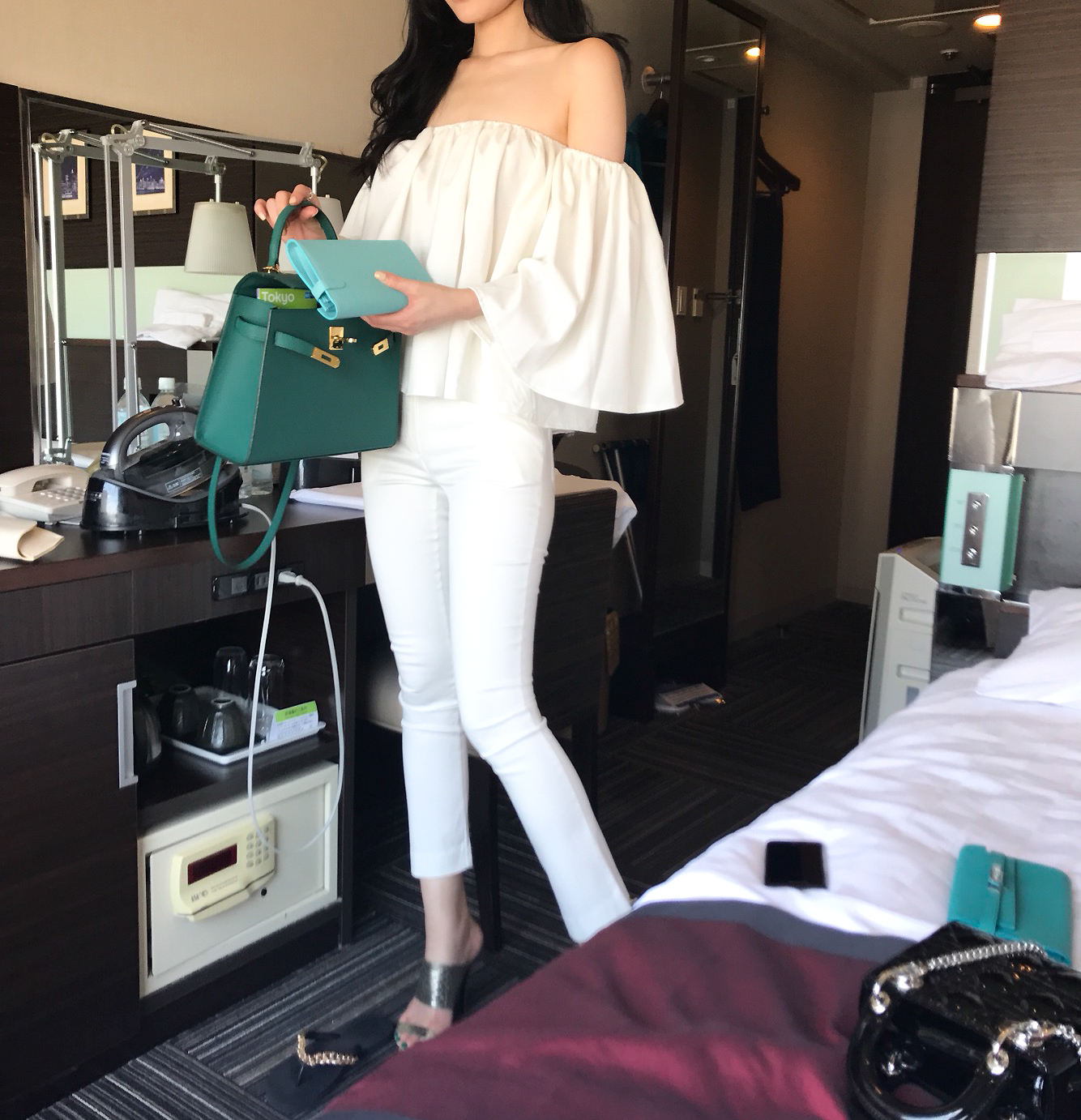 NEW FASHION LADY GIRL Blouse Rose Off-Shoulder Blo