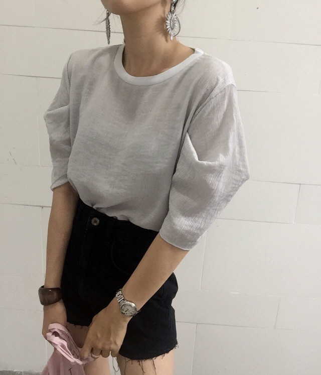 NEW FASHION LADY GIRL Blouse Summer puff sleeve li