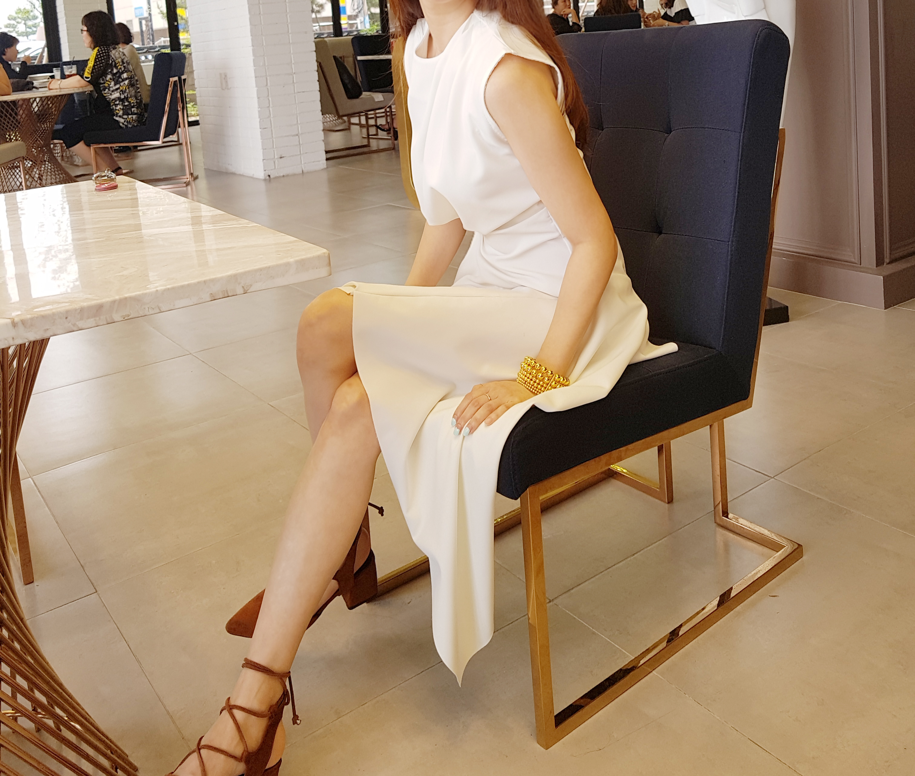 NEW FASHION LADY GIRL DRESS Red sleeveless flare s