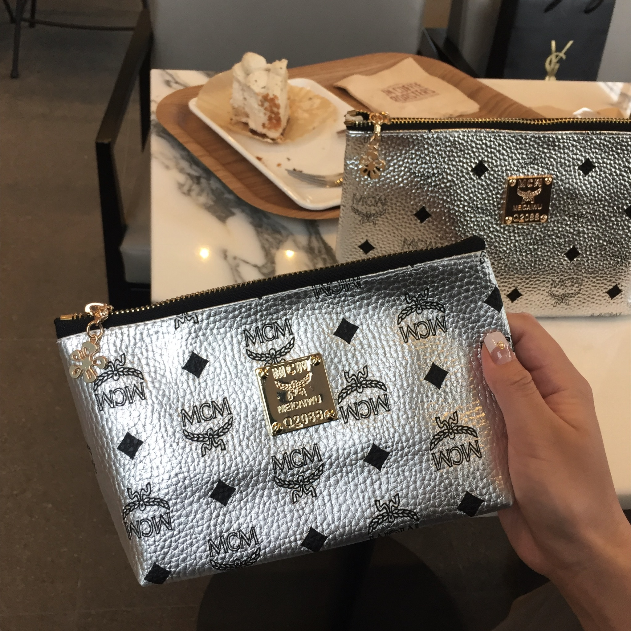 New Cosmetic Pouch Leather MC Travel Daily Women&#