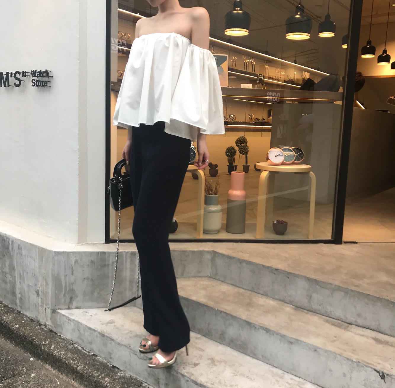 NEW FASHION LADY GIRL Blouse Rose Off-Shoulder Blo