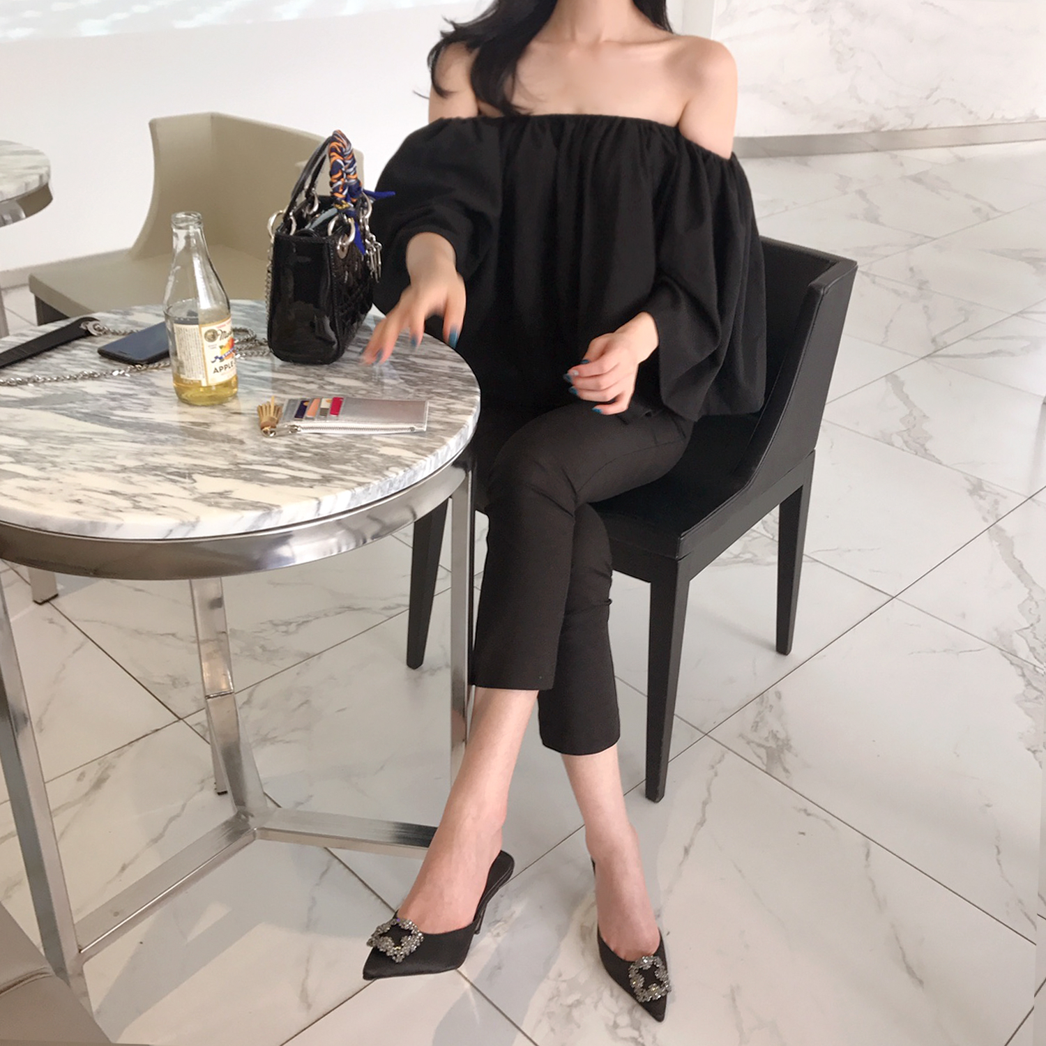 NEW FASHION LADY GIRL Blouse Rose Off-Shoulder Blo